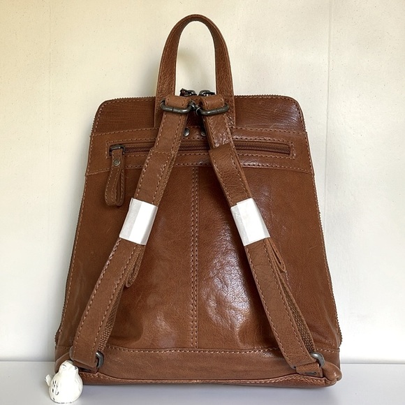 Spikes & Sparrow Brown Leather Backpack - Picture 2 of 16